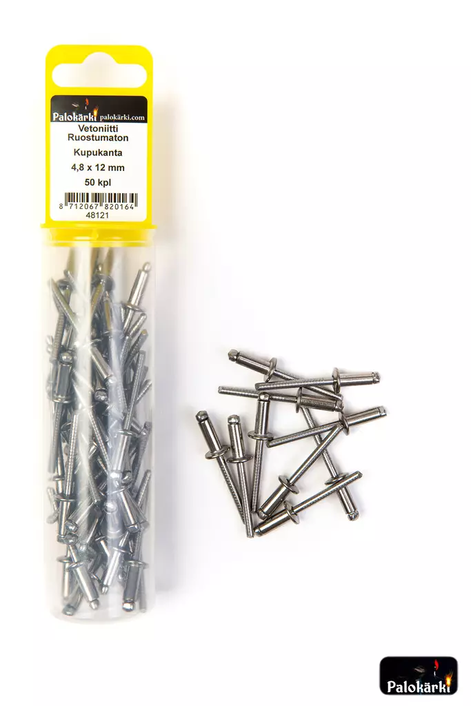 Vetoniitti RST kupukanta 4,8x12mm 50kpl - Niitit ja hakaset - 8712067820164 - 1