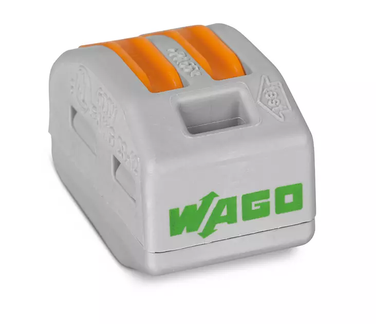 Wago 2-napainen rasialiitin vipu 10kpl - Johtoliittimet - 4066966001754 - 1