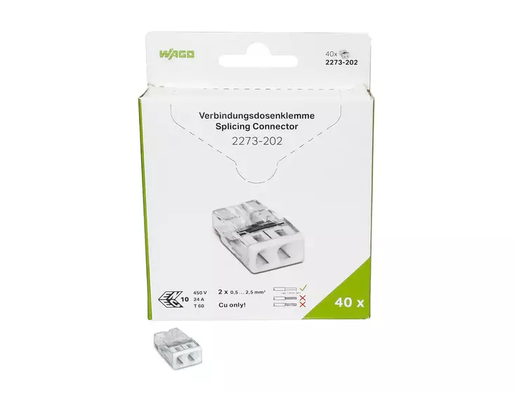 Wago rasialiitin 2-nap - Johtoliittimet - 4066966001914 - 1