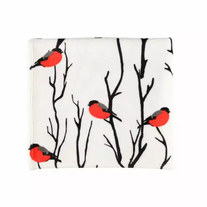 Winteria punatulkku torkkupeitto 127x152 - Viltit - 6410416215464 - 1