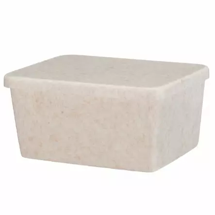 4Living Säilytyslaatikko Candy huopa kannellinen beige 32x24x16 cm - Pienkalusteet - 6410416486215 - 1