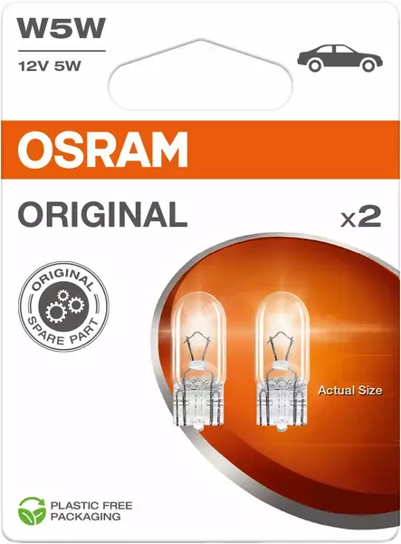 Osram W5W polttimo 2 kpl - Halogen ajovalot ja polttimot - 4062172395885 - 1