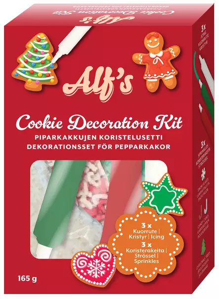 Alfs piparkakkujaen koristelusetti 165g - Elintarvikkeet - 6430076690265 - 1