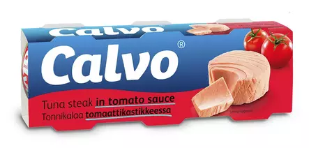 Calvo tonnikala tomaattikastikkeessa 3x8 - Kalasäilykkeet - 8410090213235 - 2