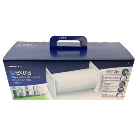Ilmanvaihtokone Europlast E-Extra 100S lämmöntalteenotolla - Poistoilmapuhaltimet - 4750492013885 - 1