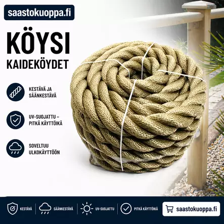 Kaideköysi 30m 35mm natural - Narut ja köydet - 6438159308465 - 1