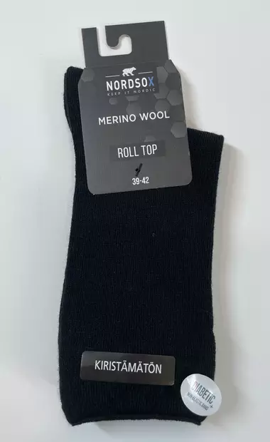 Nordsox merinovillasukka musta 39-42 - Naisten sukat ja sukkahousut - 6438159922005 - 1