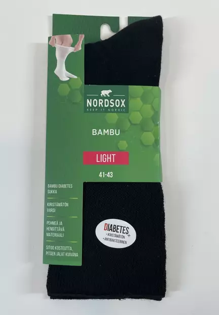 Nordsox diabetes bambusukat 41-43 - Miesten sukat - 6438159074285 - 1