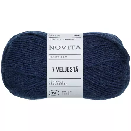 Novita lanka 7 Veljestä 100 g laivasto 170 - Langat - 6412618201245 - 1