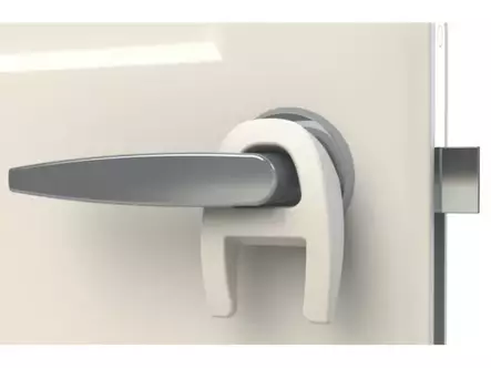 Ovikiila Tec polypropeeni / valkoinen 95 x 66 x 30 mm - Ovenkahvat ja helat - 6414675132555 - 1