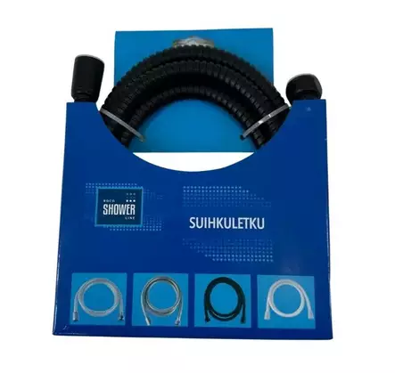 Suihkuletku 1,5m matta musta - Suihkuletkut - 6438506004255 - 1