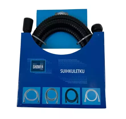 Suihkuletku 1,5m matta musta - Suihkuletkut - 6438506004255 - 1