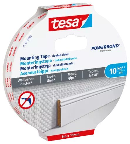 Tesa asennusteippi 5mX19mm Tapetti - Liimat ja teipit - 4042448416605 - 1