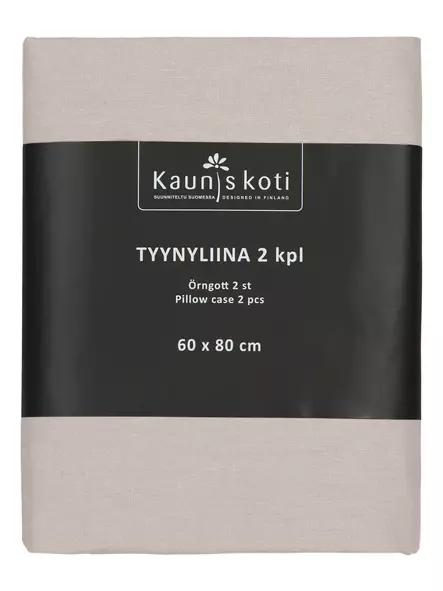 Tyynyliinat 60x80cm vaalea beige - Tyynyliinat - 6418349078415 - 2