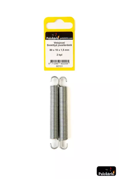 Vetojousi sinkittyä jousiterästä 80x10x1,5mm 2kpl - Muut kiinnitystarvikkeet ja lajitelmat - 8712067822205 - 1