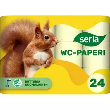 Wc-paperi Serla keltainen 24rll 3-kertainen 153 arkkia - WC-paperit - 6414300171485 - 1