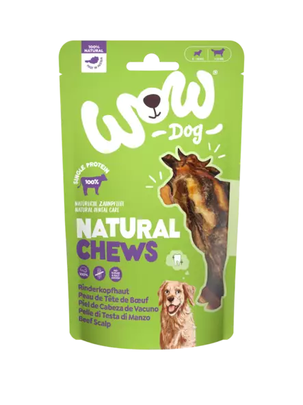 Wow Dog Naudan päänahka 350g - Koiran herkut - 9120063684045 - 1