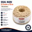Sisalnaru 2,5mm 70m - Narut ja köydet - 6438159247115 - 1