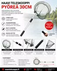 Kalastushaavi alu teleskooppi 30cm - Haavit - 6438159096935 - 1