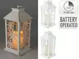 Led lyhty kuviolasi valkoinen 29cm - Led-myrskylyhdyt - 8721037086325 - 1