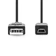 Nedis USB 2.0 -kaapeli uros - mini 5-nap - Muut tietokonetarvikkeet - 5412810288885 - 2