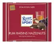 Ritter sport rum raisins hazelnuts 100g - Suklaat - 4000417012005 - 2