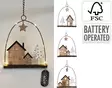 Roikkuva talokoriste led-valoilla - Joulukoristeet - 8721037183475 - 1