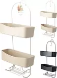 Suihkuhyllykkö roikkuva musta/beige - Kylpyhuoneen säilytys & saippuapullot - 8721037547635 - 1