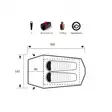 Trimm Spark-D tunneliteltta lime / harmaa - Teltat - 8595225509305 - 3