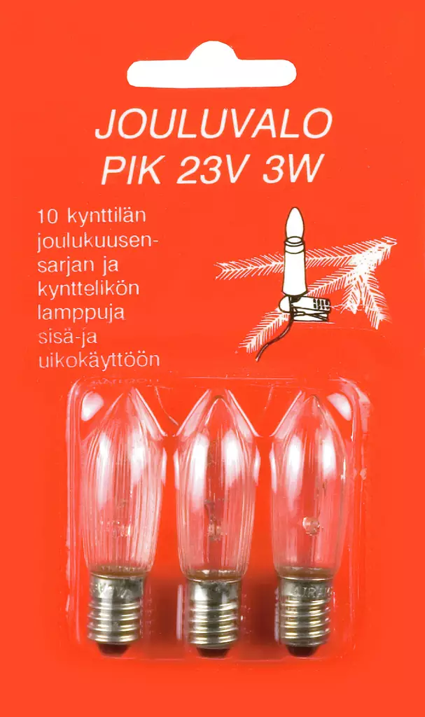Airam Varalamppu 3W 23V E10 3 kpl - Koristelamput - 6435200000965 - 1