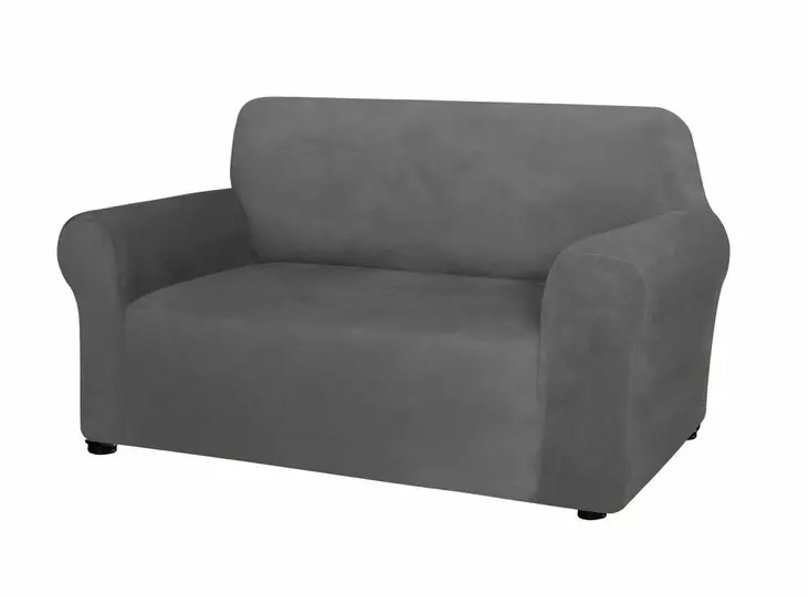 4 Living Sohvanpäällinen Velvet 2:n istuttava harmaa - Koristetyynyt ja sohvanpäälliset - 6410416476575 - 1