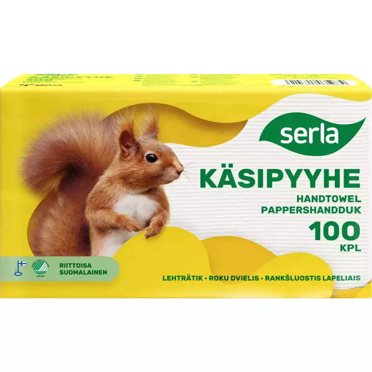 Serla käsipyyhe100kpl - Paperikäsipyyhkeet - 6414301091645 - 1