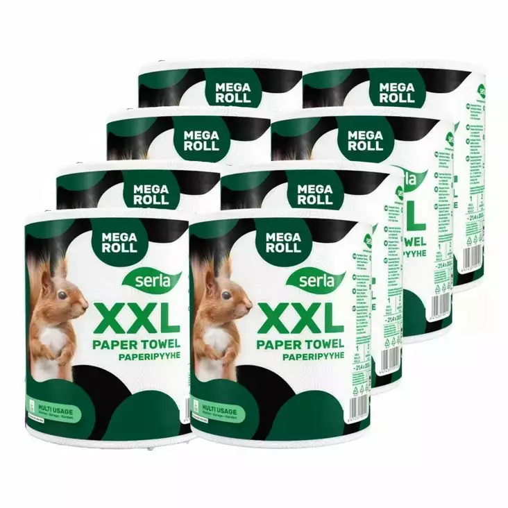 Serla XXL-paperipyyhe 8pkt - Talouspaperit - 6414301091935 - 1