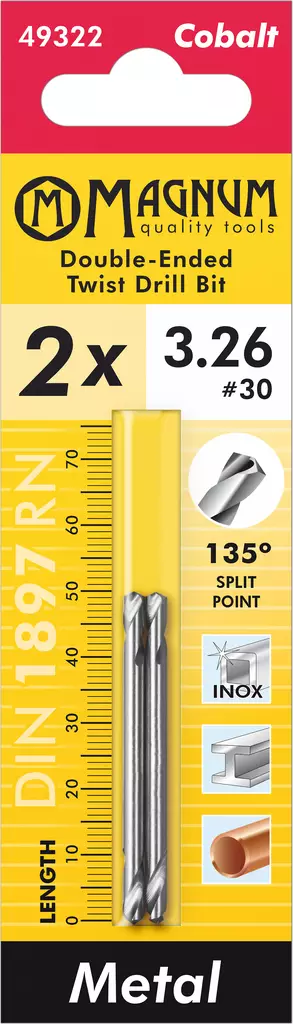 Niittiporanterä Cobalt 2kpl 3,26mm - Metalliporanterät - 6418868493225 - 1