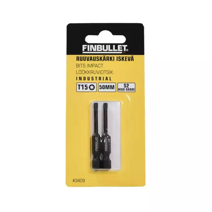 Konekärki iskevä T15*50mm 2kpl - Ruuvauskärjet - 6438152034095 - 1