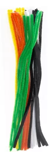 Askartelupunos piipunrassi 6mm / 30 cm, 20 kpl/pussi, värilajitelma - Askartelukoristeet - 6438159361835 - 1