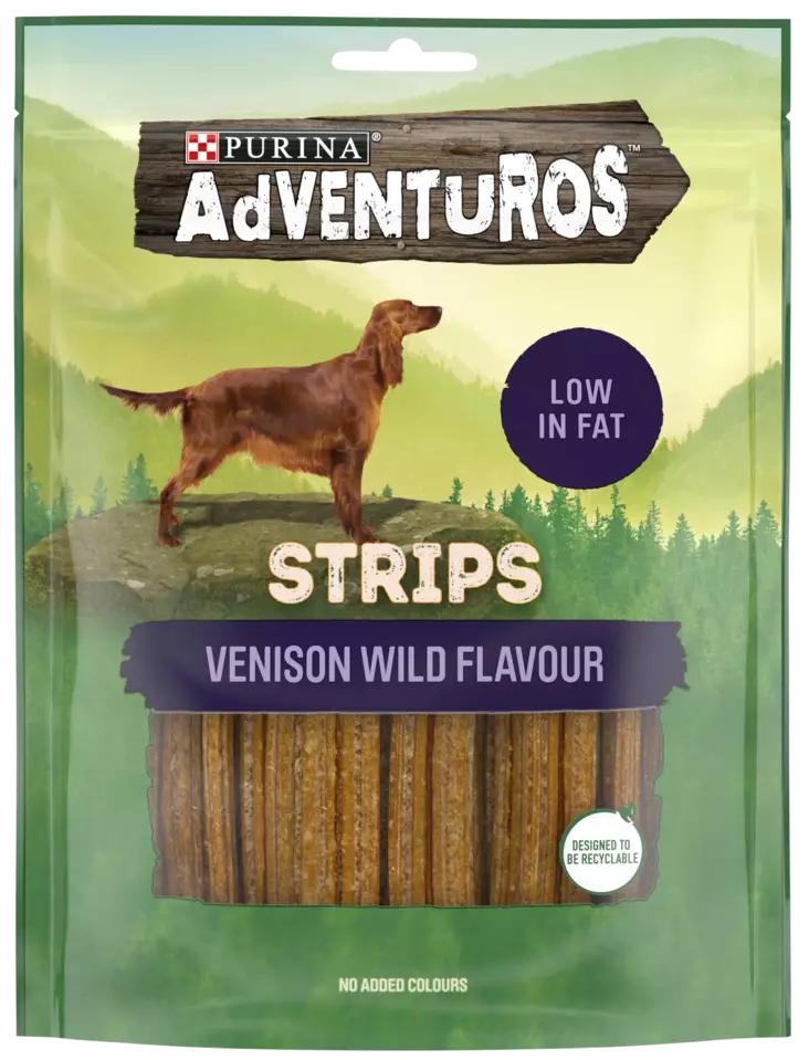 Adventuros Strips metsäkauris 90g - Koiran herkut - 7613034916655 - 1