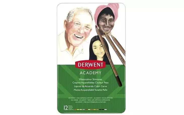AKVARELLIKYNÄT DERWENT 12KPL IHONVÄRIT - Muut askartelutarvikkeet - 5028252291675 - 1