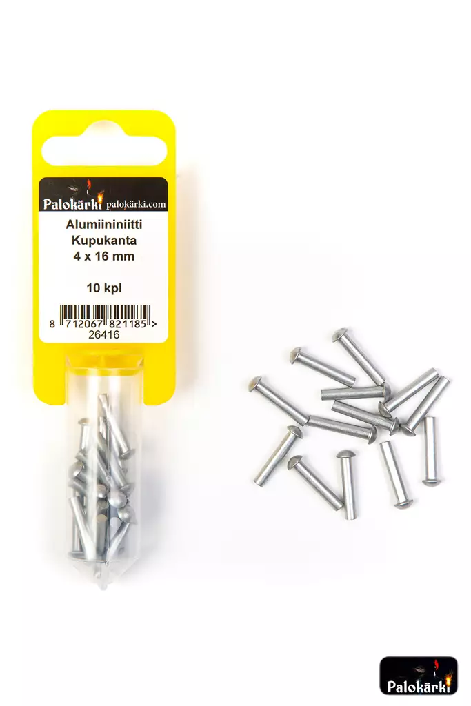 Alumiininiitti kupukanta 4x16mm 10kpl - Niitit ja hakaset - 8712067821185 - 1