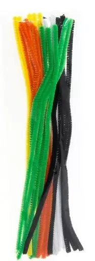 Askartelupunos piipunrassi 6mm / 30 cm, 20 kpl/pussi, värilajitelma - Askartelukoristeet - 6438159361835 - 1
