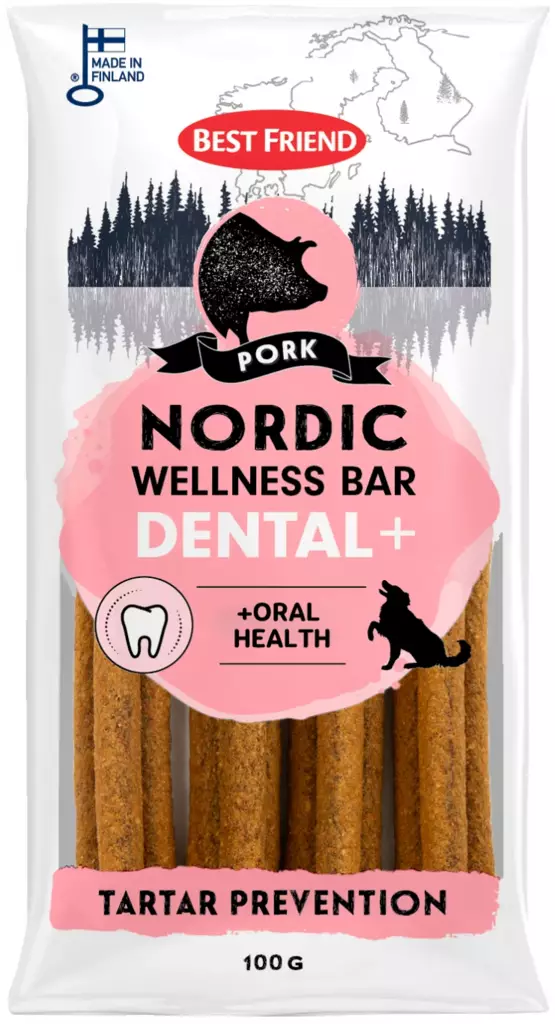 Best Friend Nordic Wellness Bar Dental+ 100 g - Koiran herkut - 5700551172915 - 1