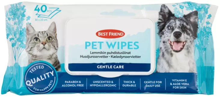 BF Lemmikin puhdistusliinat 40kpl - Koiran hoitotuotteet - 5700551160325 - 1