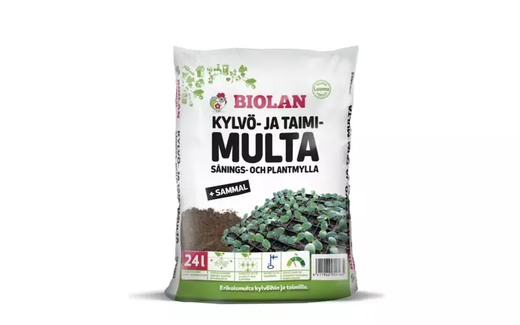 Biolan Kylvö- ja taimimulta 24l - Mullat ja turpeet - 6411966054565 - 1
