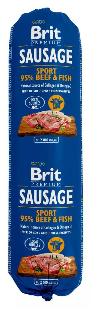 Brit Premium makkara Sport nautakala 80 - Koiran märkäruoat - 8595602525935 - 1