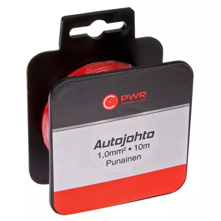 C-PWR johto 1,0MM 10M punainen - Asennusjohdot ja kaapelit - 6438255923265 - 1