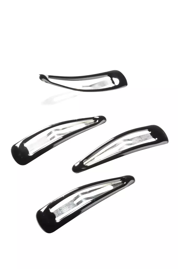 Cailap hiusnapsut 4kpl musta - Hiuskoristeet - 6416274382225 - 1