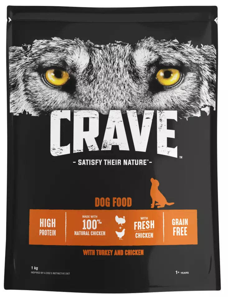 Crave Kalkkunaa&Kanaa 1kg - Koiran kuivaruoat - 4008429114915 - 1