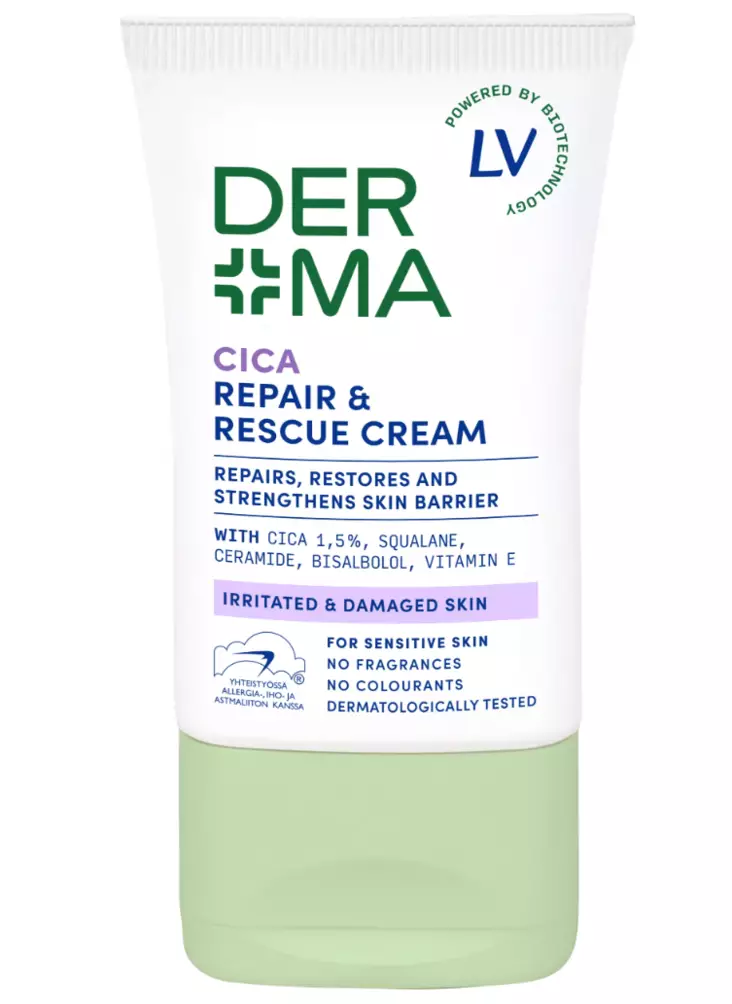 Derma by LV CICA Repair & Rescue Cream - Päivävoiteet - 6414505209785 - 1