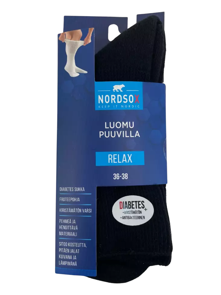 Diabetes sukka luomupuuvilla froteepohja - Naisten sukat ja sukkahousut - 6438159077255 - 1