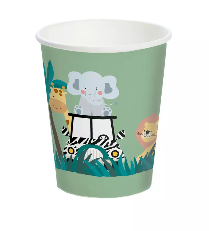 Duni Kartonkimuki Safari Kids - Kertakäyttömukit - 7321012269555 - 1